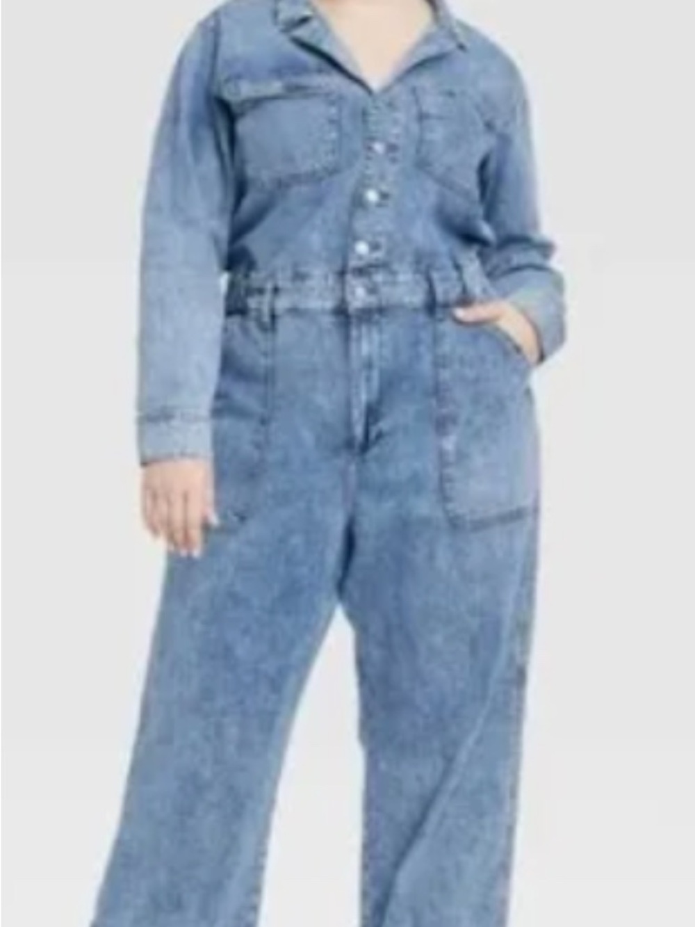 Universal Thread Light Blue Denim Overalls Jumpsuit